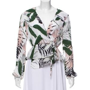 Milly printed silk top size: 6/M